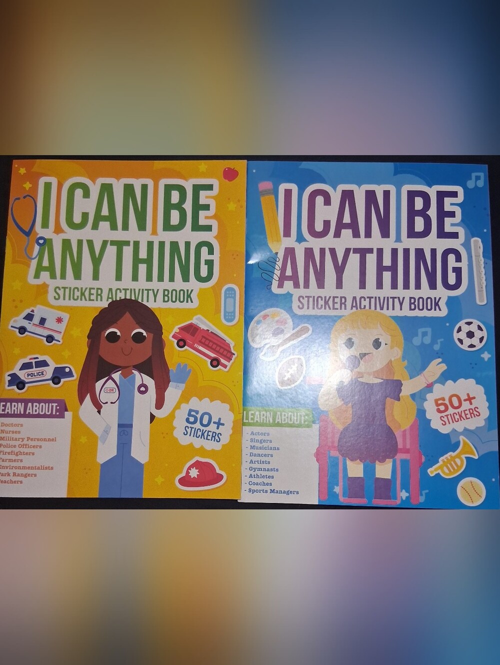 Set Of 2 New I Can Be Anything Sticker Activity Books